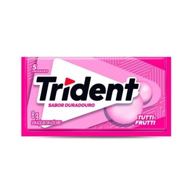 Trident Chiclete Sem Açúcar Sabor Tutti-Frutti com 5 unidades
