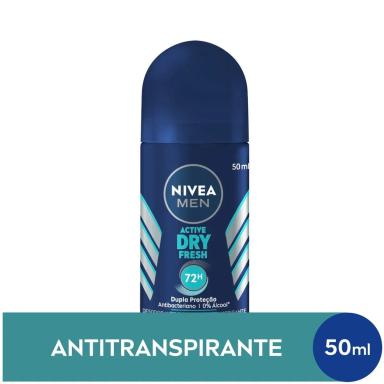 Desodorante Antitranspirante Roll-On Nivea Men Active Dry Fresh 72h 50ml