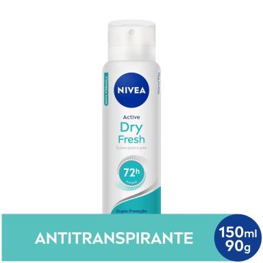 Desodorante Antitranspirante Aerosol Nivea Active Dry Fresh 72h Feminino 150ml