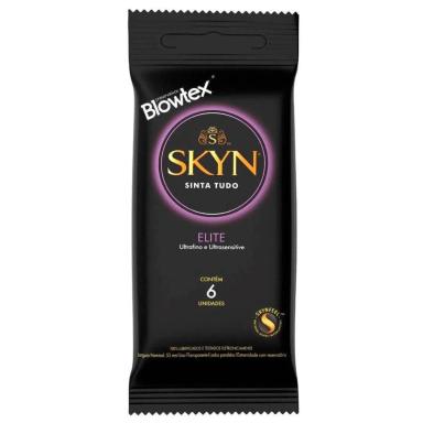 Camisinha Skyn Blowtex Elite Ultrafino e Ultrasensitive com 6 unidades