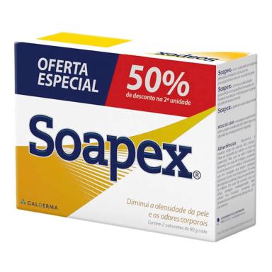 Kit Sabonete em Barra Antisséptico Soapex com 2 unidades