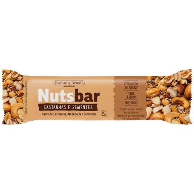 Barra de Cereal Nutsbar Sabor Castanhas e Sementes 25g