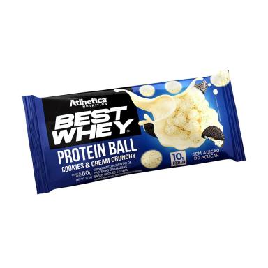 Bolinhas de Proteína Best Whey Protein Ball Atlhetica Nutrition Cookies & Cream 50g