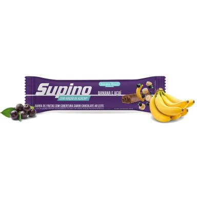 Barra de Fruta Supino Chocolate com Recheio Banana e Açaí 24g