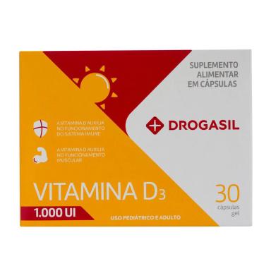 Vitamina D 1.000UI Drogasil 30 cápsulas