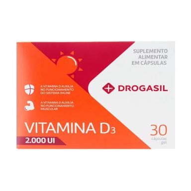 Vitamina D 2.000UI Drogasil 30 cápsulas