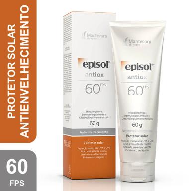 Protetor Solar Facial Antienvelhecimento FPS 60 Episol Antiox 60g
