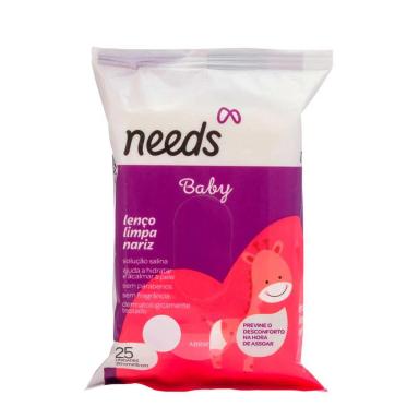 Lenço Umedecido Limpa Nariz Needs Baby 25 Unidades