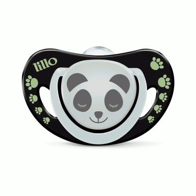 Chupeta Lillo Elegancy Glow Panda Tamanho 1 - RN a 6 meses com 1 unidade