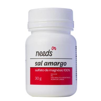 Sal Amargo Sulfato de Magnésio 100% em Pó Needs 30g
