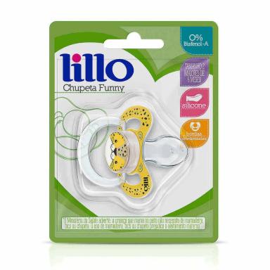 Chupeta Lillo Funny Oncinha Tamanho 2 - maiores de 6 meses com 1 unidade