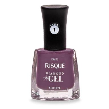 Esmalte Risqué Diamond Gel Veludo Rosé Hipoalergênico com 9,5ml