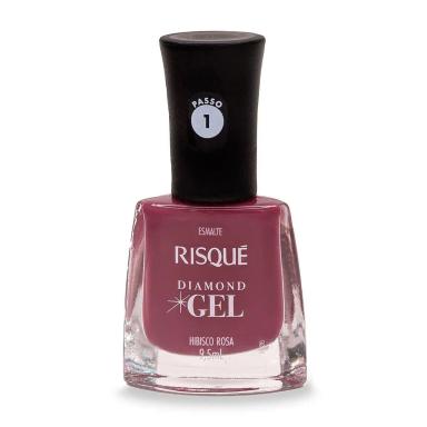 Esmalte Risqué Diamond Gel Hibisco Rosa Hipoalergênico com 9,5ml