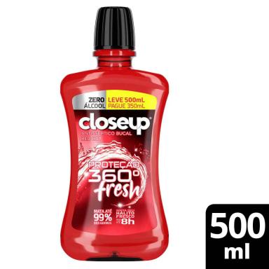Enxaguante Bucal Sem Álcool Closeup Red Hot Proteção 360° Fresh 500ml