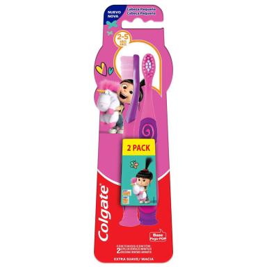 Escova de Dente Colgate Infantil Smiles Agnes e Fluffy 2-5 Anos Extra Macia com 2 unidades