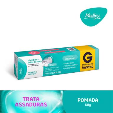 Pomada para Assaduras Medley Nistatina 100000UI/g + Óxido de Zinco 200mg 60g