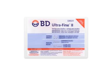 Seringa de Insulina BD Ultra-Fine 8mm 50UI com 10 unidades