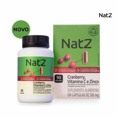 Cranberry + Vitamina C e Zinco Natz 90 Cápsulas