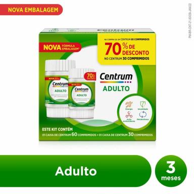 Kit Polivitamínico Centrum A-Z 60+ 30 comprimidos