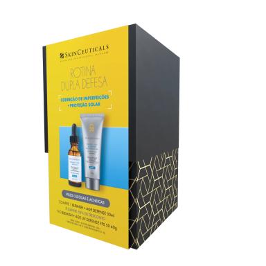 Kit Skinceuticals Blemish + Sérum Facial Age Defense 30ml e Protetor Solar Facial Age UV Defense FPS 50 40g