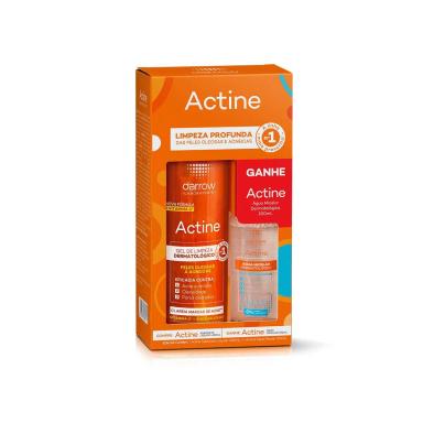 Kit Actine Gel de Limpeza 400ml + Água Micelar 100ml