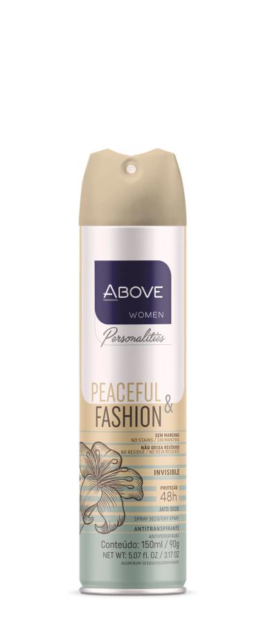 Desodorante Antitranspirante Aerosol Above Women Personalities Peaceful & Fashion 48h 150ml