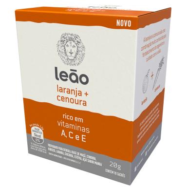 Chá Vitamínico Leão Laranja e Cenoura 10 sachês 20g cada