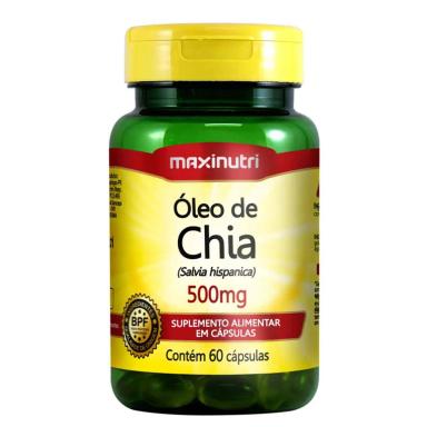 Óleo de Chia 500mg Maxinutri 60 cápsulas