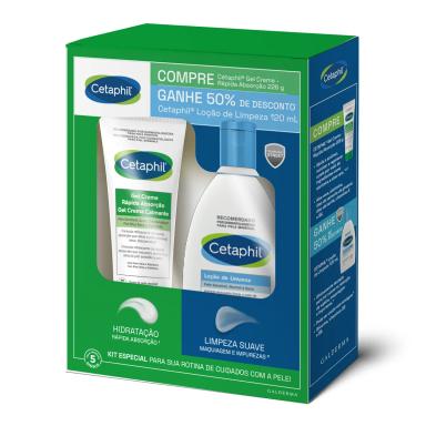 Kit Cetaphil Gel Creme Rápida Absorção 226g + Loção de Limpeza 120ml