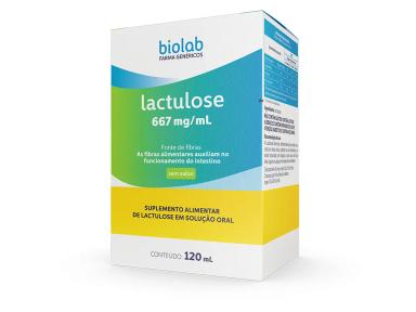 Suplemento Alimentar Lactulose 667mg/ml Biolab Solução Oral 120ml