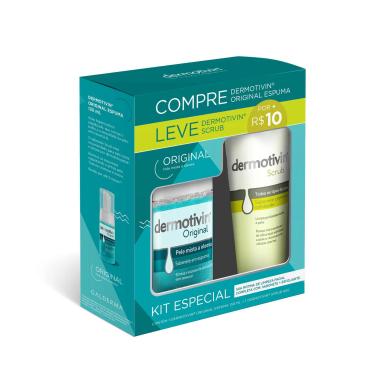 Kit Dermotivin Sabonete em Espuma Original 130ml + Sabonete Cremoso Esfoliante Scrub 60g