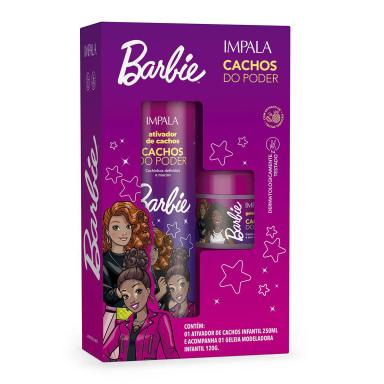 Kit Impala Barbie Cachos do Poder Ativador de Cachos 250ml + Geleia Modeladora de Cachos 120g