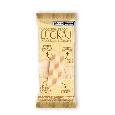Chocolate Branco Cookies & Cream Luckau 20g