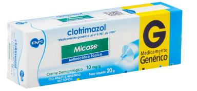 Clotrimazol 10mg/g Creme Dermatológico 20g EMS Genérico