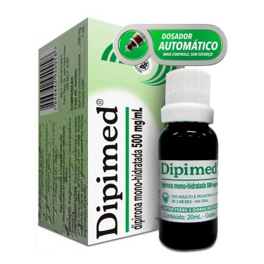Dipimed Dipirona Monoidratada 500mg/ml Solução Gotas 20ml