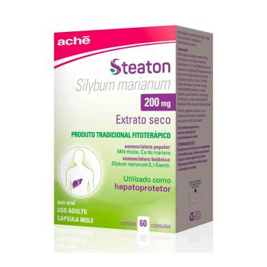Steaton Silimarina 200mg Hepatoprotetor 60 cápsulas