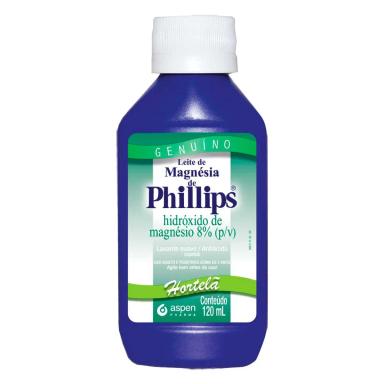 Leite de Magnésia Phillips Sabor Hortelã Suspensão Oral 120ml