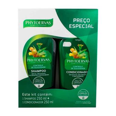 Kit Phytoervas Controle de Oleosidade Shampoo 250ml + Condicionador 250ml