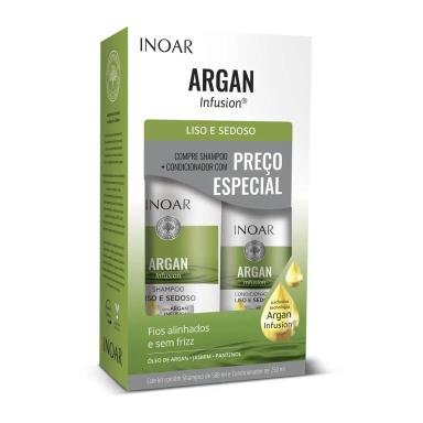 Kit Inoar Argan Infusion Reconstrução Shampoo 500ml + Condicionador 250ml