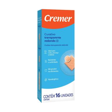 Curativo Transparente Cremer Redondo com 16 Unidades