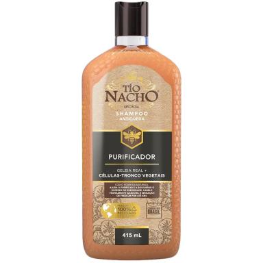 Shampoo Antiqueda Tio Nacho Purificador Geleia Real & Células-Tronco Vegetais 415ml