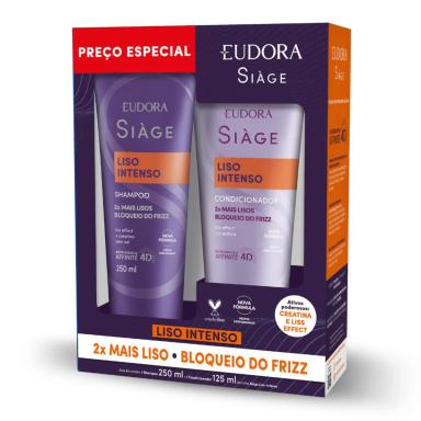 Kit Siàge Eudora Liso Intenso Shampoo 250ml + Condicionador 125ml