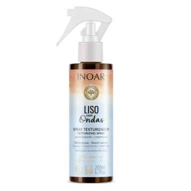 Spray Texturizador Cabelo Ondulado Inoar Liso com Ondas 200ml