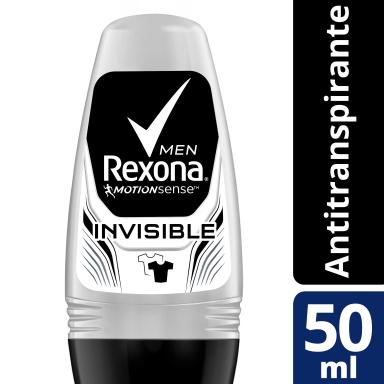 Desodorante Antitranspirante Roll-On Rexona Men Invisible 72h Sem Álcool 50ml