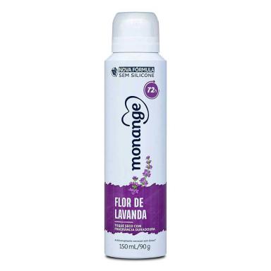 Desodorante Antitranspirante Aerosol Monange Flor de Lavanda Feminino 150ml