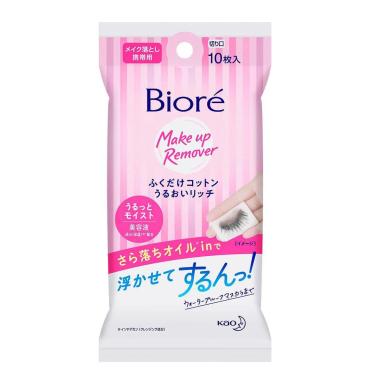 Lenço Umedecido Demaquilante Algodão Bioré Cotton com 10 unidades