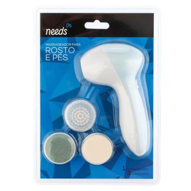 Massageador Esfoliante Needs Rosto e Pés 1 Unidade