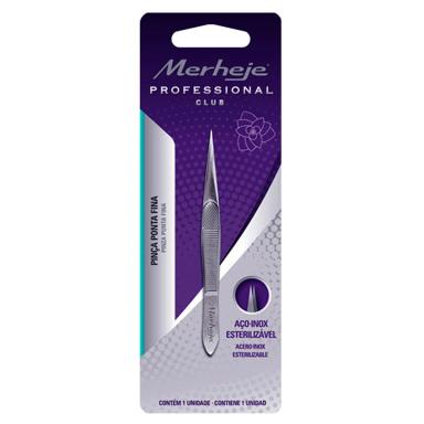 Pinça de Ponta Fina Merheje Professional Club com 1 unidade