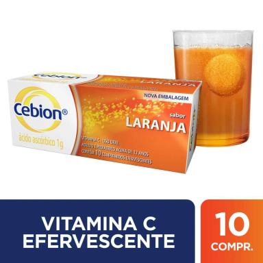 Vitamina C Efervescente Cebion 1g Laranja 10 comprimidos