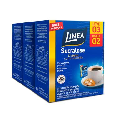 Kit Adoçante em Pó Linea Sucralose 3 unidades com 50 sachês cada